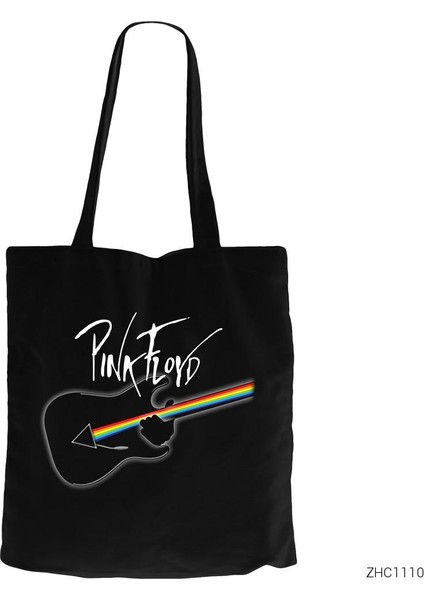 Pink Floyd Guitar Siyah Kanvas Bez Çanta