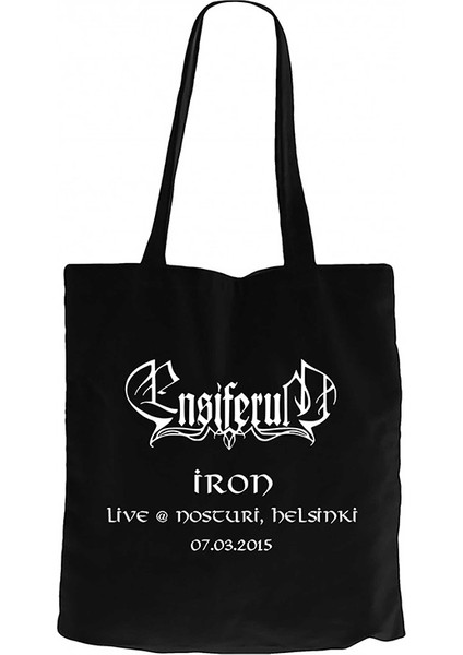 Ensiferum Iron Siyah Kanvas Bez Çanta