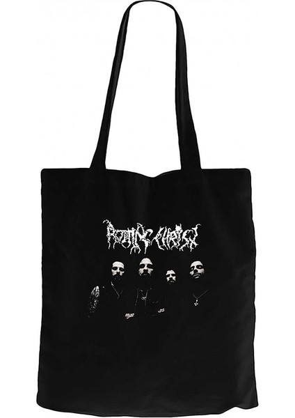 Rotting Christ Grup Siyah Kanvas Bez Çanta
