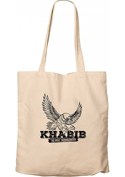 Khabib Kartal Krem Kanvas Bez Çanta