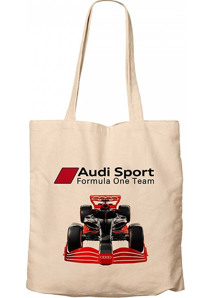 F1 Audi Sport Formula Krem Kanvas Bez Çanta