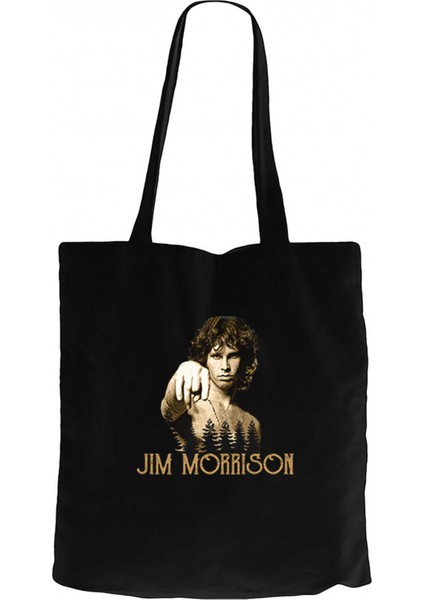 The Doors Jim Morrison Siyah Kanvas Bez Çanta