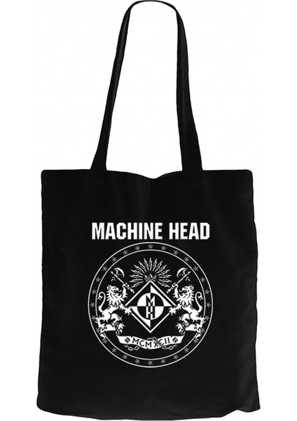 Machine Head Album 2020 Siyah Kanvas Bez Çanta