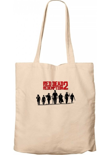 Red Dead Redemption 2 Poster Krem Kanvas Bez Çanta