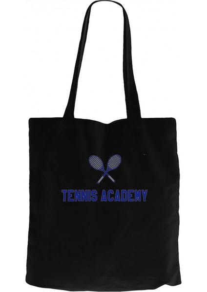 Tennis Academy Siyah Kanvas Bez Çanta