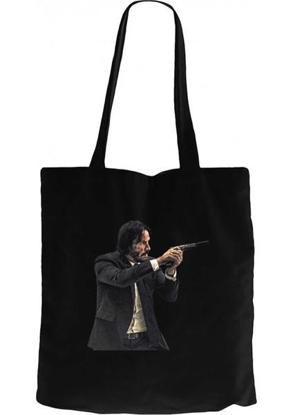 John Wick Baba Yaga Siyah Kanvas Bez Çanta