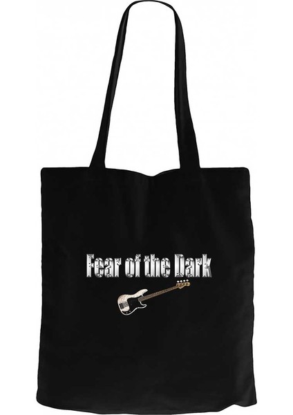 Iron Maiden Fear Of The Dark Guitar Siyah Kanvas Bez Çanta