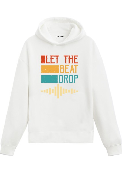 Let The Beat Drop Baskılı Retro Ünisex Kapşonlu Hoodie