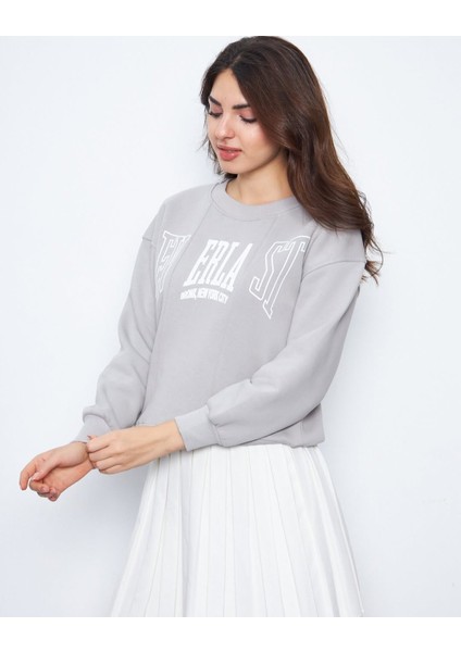 Erlast Basklı Sweatshirt