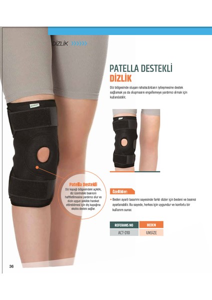 Patella Destekli Dizlik