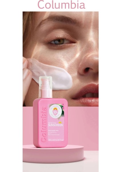 Columbia Pink Tone-Up Face Spf 50 Cilt Aydınlatıcı Ton Eşitleyici Pembe Yüz Güneş Kremi 165 ml Tüm Ciltler