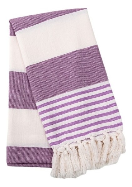 Plaj Havlusu Çizgili Püskül Yetişkin Erkek ve Kadın Plaj Havlusu (Yurt Dışından)