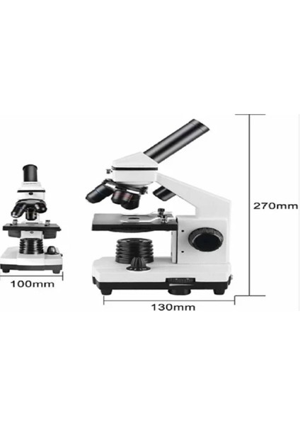 Okul Laboratuarlarına Uygun Eğitim Mikroskobu 640X Büyütme