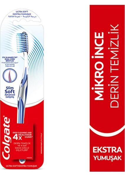 Diş Macunu Total Anti Tartar 75 ml + Colgate Mikro İnce Advanced Manuel Diş Fırçası 1+1