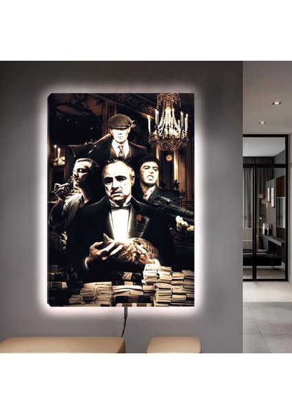 Ledli 90x60 God Father Kanvas Tablo