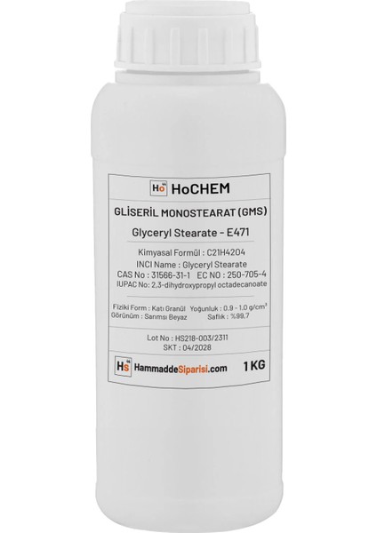 Gliserin Monostearat Glyceryl Stearate 31566 31 1 Gms 1 kg