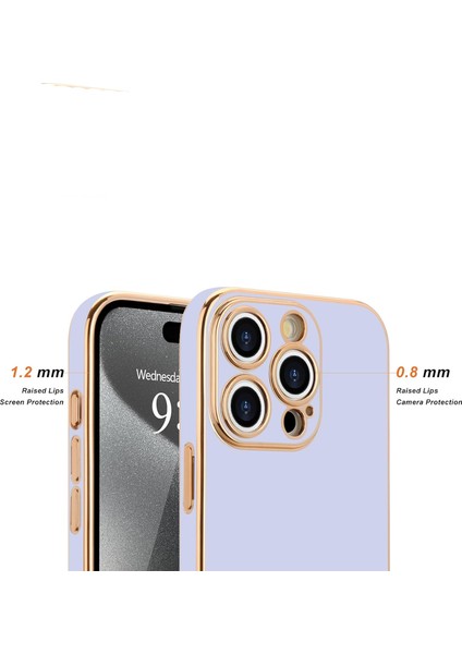 iPhone 16 Pro Max Kılıf Kamera Korumalı Parlak Silikon Kenarları Dore Tasarım indirimleri