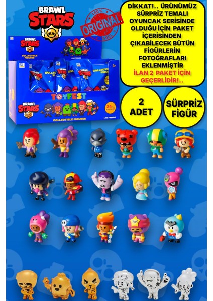 Brawl Stars Sürpriz Figür - 5 cm - 2 Adet