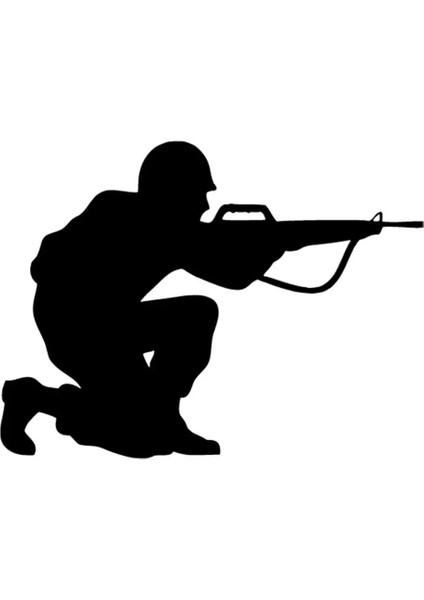 Nişan Almış Asker Sticker 40 x 32 cm