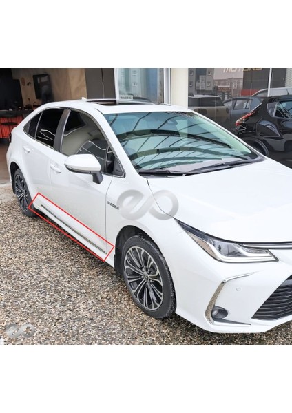 Toyota Corolla Krom Yan Kapı Çıtası 4 Parça 2019 ve Sonrası Paslanmaz Çelik