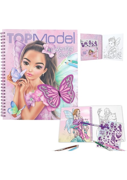 Topmodel Colouring Book With Sequins Faıry Love