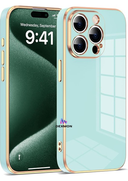 iPhone 16 Pro Max Kılıf Kamera Korumalı Parlak Silikon Kenarları Dore Tasarım
