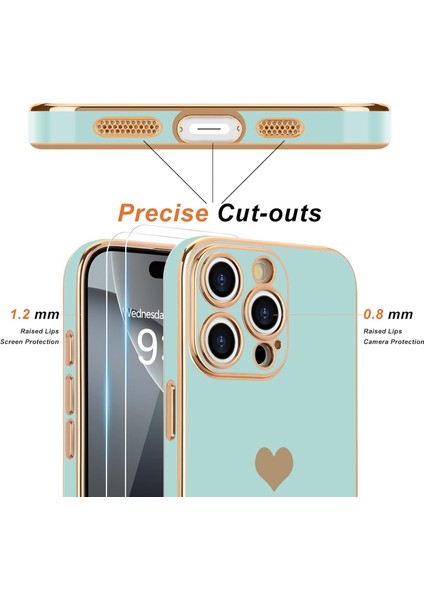 iPhone 16 Pro Max Kılıf Kamera Korumalı Parlak Silikon Kenarları Dore Tasarım