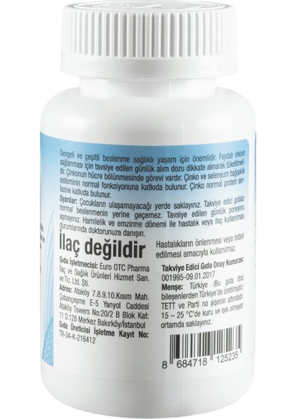 Eurho Vital Macavit M-Lepidyum Kökü Tozu, Guarana Ekstraktı, Selenyum, Çinko ve L-Arjinin Içeren Takviye Edici Gıda