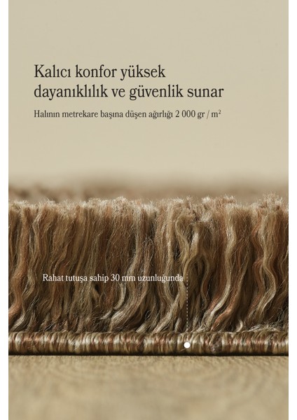 Halı Yüksek Tüylü Düz Kahverengi Kabarık Uzun Tüylü Shaggy Oturma Odası Halı fırsatları