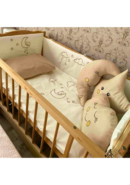 Bebek Uyku Seti Nevresim Takımı 60x120 Cloudy Krem