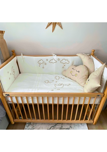 Bebek Uyku Seti Nevresim Takımı 60x120 Cloudy Krem