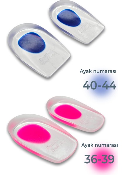Çift Yapışkanlı Jel Topukluğu Diken Rahatlatıcı Boy Uzatıcı Pembe Rengi FC-0413