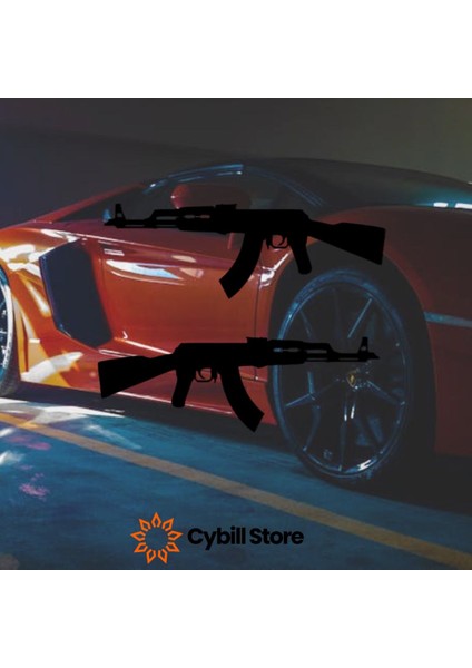 Keleş Silah Sağ - Sol 2 Adet Sticker