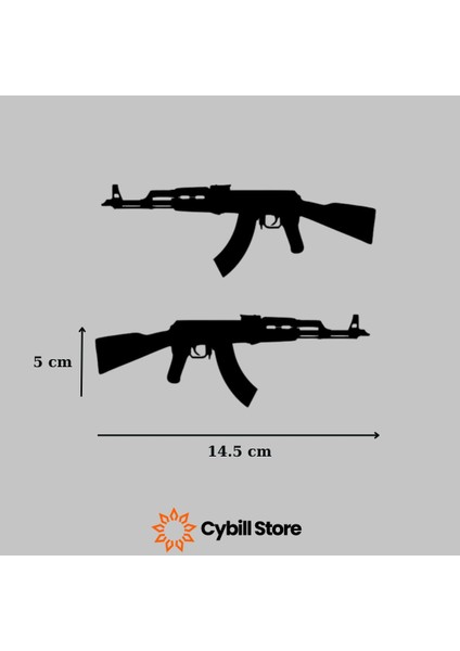 Keleş Silah Sağ - Sol 2 Adet Sticker