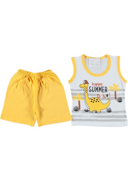Summer Dinozor Baskılı Erkek Takım 12/24 Ay