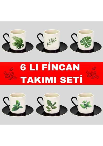 Kişiye Özel 6 Lı Türk Kahvesi Fincanı M4