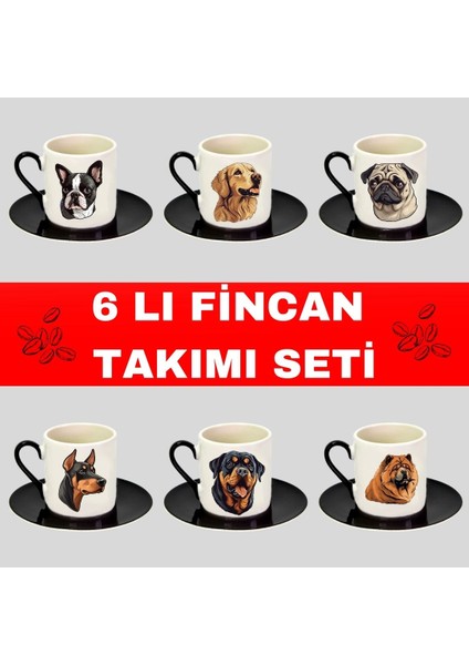 Kişiye Özel 6 Lı Türk Kahvesi Fincanı M5
