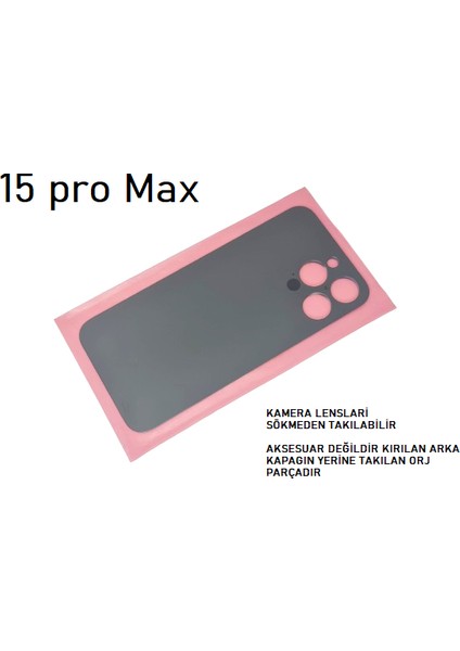 Apple iPhone 15 Pro Max Arka Pil Batarya Kapağı (Cam) Beyaz fiyatları