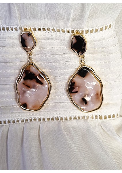 Doğal Taş Görünümlü Şık,tasarım,vıp Model,antialerjik Küpe(Hafiftir,kulakta Ağırlık Yapmaz) modelleri