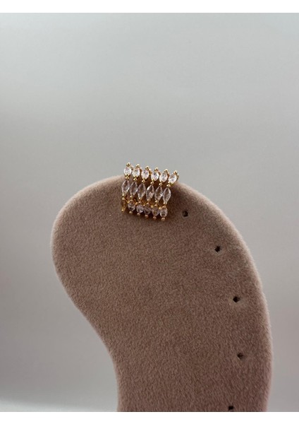 Damla Baget Taşlı Earcuff Kıkırdak Küpe
