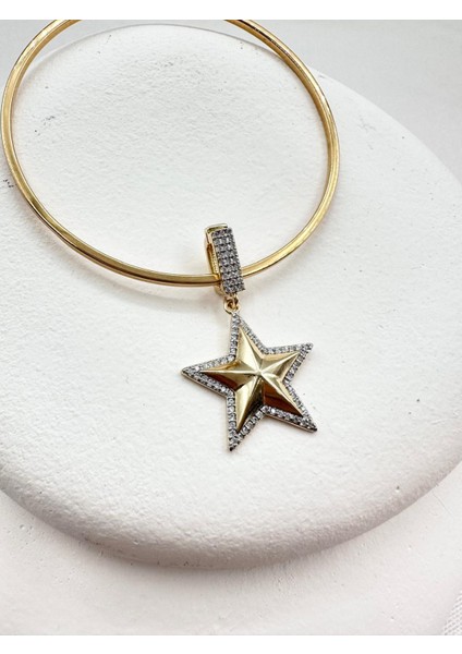 Gold Yıldız1 Ajda Bilezik ve Kolye Charm