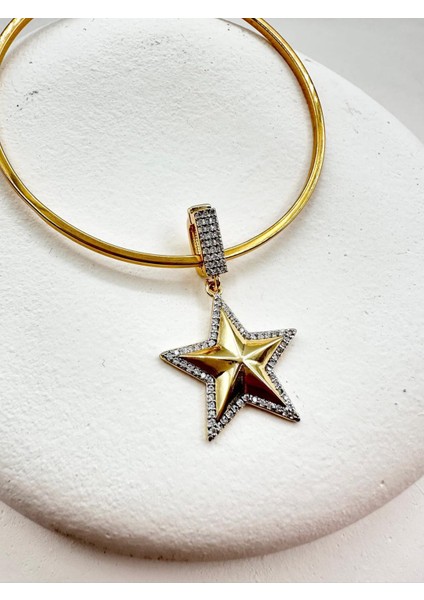 Gold Yıldız1 Ajda Bilezik ve Kolye Charm
