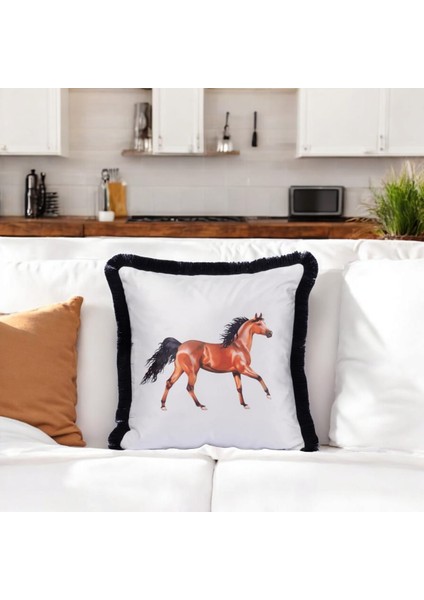 Kadife Kırlent Ithal Özel Tasarım Modern Klasik Püsküllü Kırlent Kılıfı