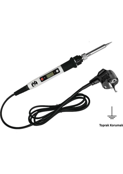 80w Dijital Lcd Ekranlı Isı Ayarlı Havya Lehim Makinesi Topraklamalı