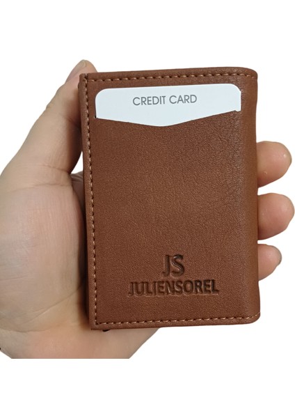 Kişiye özel isimli Demir Mekanizmalı Unisex Kartlık Cüzdan