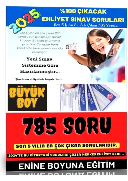 %100 Çıkacak Ehliyet Soruları (785 Soru)