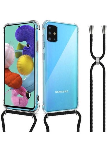 Samsung Galaxy A51 Askılı İpli Şeffaf Tank Kılıf fiyatları