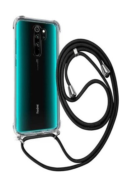 Xiaomi RedMi Note 8 Pro Askılı İpli Şeffaf Tank Kılıf