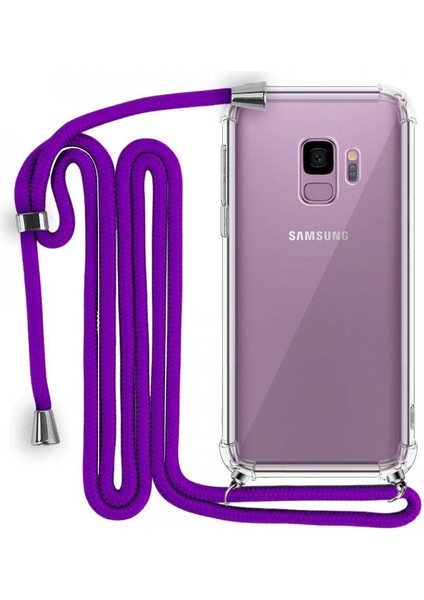 Samsung Galaxy S9 Plus Boyun Askılı Şeffaf Tank Kılıf