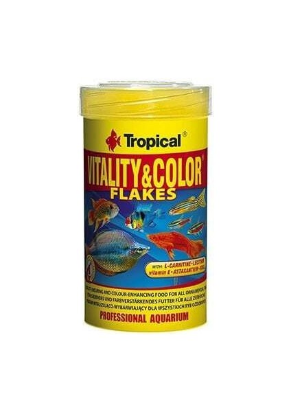 Vitality Color Flakes Tropikal Balıklar Için Renklendirici Pul Balık Yemi 100 ml 20 gr